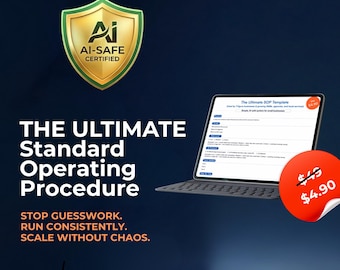 Standard Operating Procedure (SOP) AI-Safe Template Small Business - Editable Business Process & Operations Manual (Word/GoogleDocs)