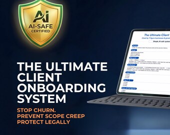 Client Onboarding Template – AI-Safe Checklist for Agencies & Small Business | Editable Workflow, SOP, Welcome Email, Kick-Off Agenda