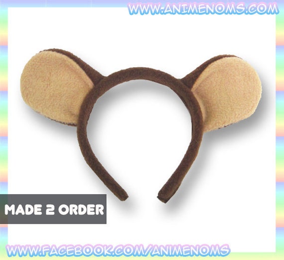 Brown Teddy Bear Ears Headband 1/2 Flexible Band | Etsy