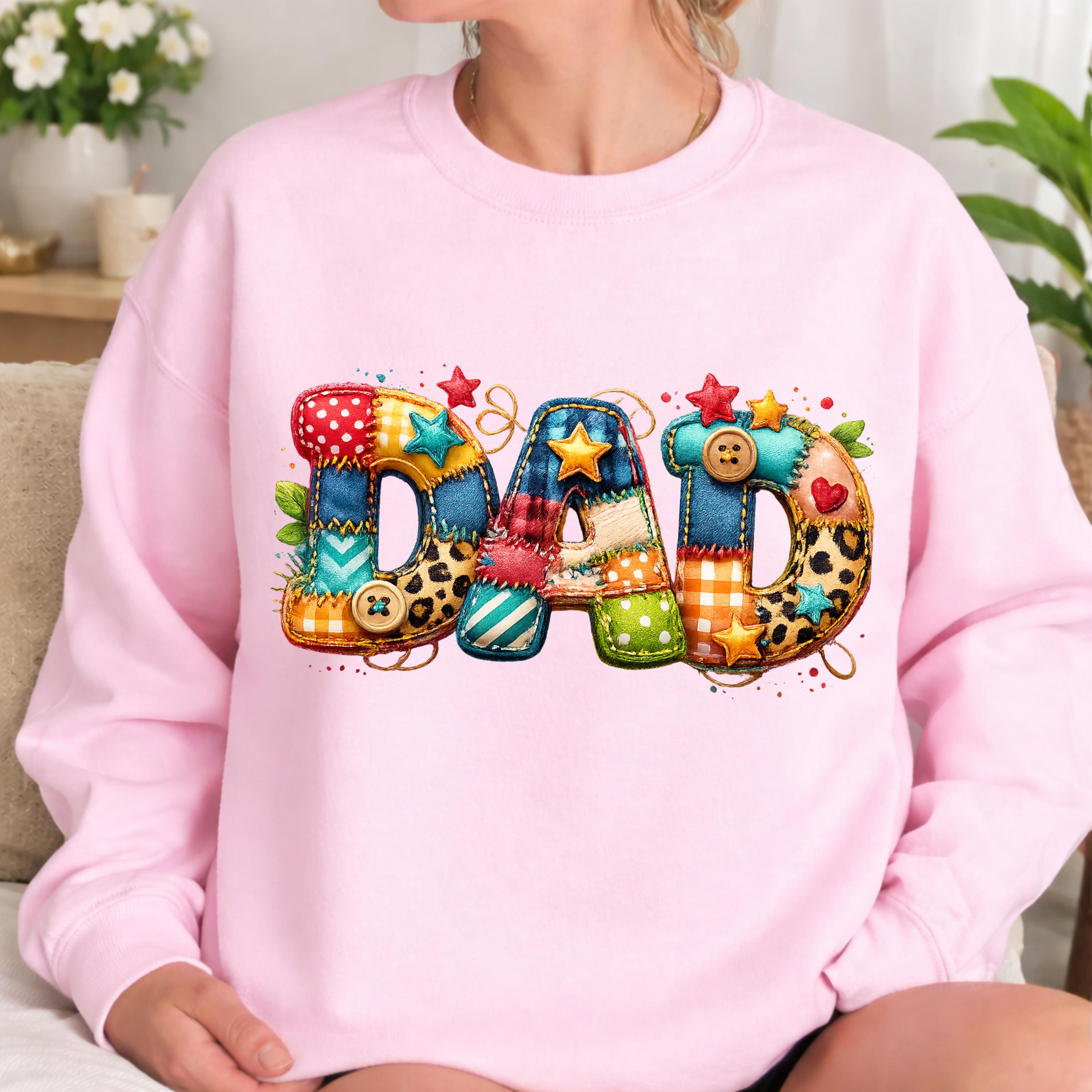 Patchwork Dad PNG, Faux Applique Alphabet PNG, Quilted Embroidered Look ...