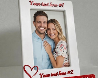 Marco de fotos personalizado, soporte magnético para fotos para escritorio o refrigerador