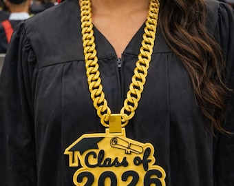 Collar de graduación de la Clase 2026: colgante extragrande