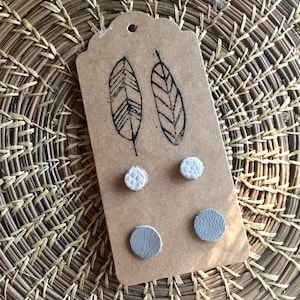 Leather earrings, leather jewelry, hypoallergenic jewelry, leather studs, bohemian jewelry, western jewelry, leather accessories