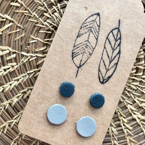 Leather earrings, leather jewelry, hypoallergenic jewelry, leather studs, bohemian jewelry, western jewelry, leather accessories
