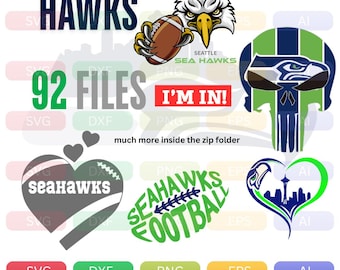 hawks Svg, seahawk Svg For Cricut, hawks Cut Files, Funny sea hawk Svg, Lovely hawk Svg, Cute hawk eye Svg, seahawks png Vector Eps Dxf Svg