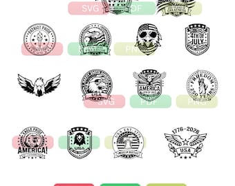 USA 250th Anniversary SVG Bundle, America 1776-2026 Patriotic Eagle Flag 4th of July Cricut Files