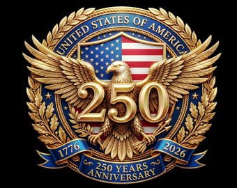 USA 250th Anniversary PNG, Patriotic Eagle Flag, 4th July Cricut Files (Digital Download)
