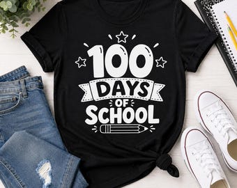 100 Days Of School Shirt, Back To School DTF, Student PNG Outfit, Math Teacher DTF School Shirt