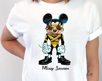 Mickey Jackson Cotton Shirt, 80s King of Pop Mickey Mouse Sweatshirt, Mickey Mouse Youth Tee, Vintage Dancer Clothing, Disney Trip Apparel