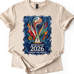 2026 World Cup USA Soccer Fan Shirt, Canada-USA-Mexico Gameday Tee, Van Gogh Style 2026 World Cup Shirt, Artistic Soccer Sweatshirt,
