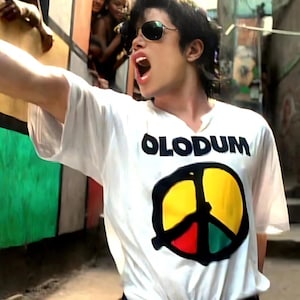 Michael Jackson Olodum CREWNECK TShirt, Vintage Michael Jackson Tee, Mj Fan Gift, Brazilian Olodum Peace Logo Shirt