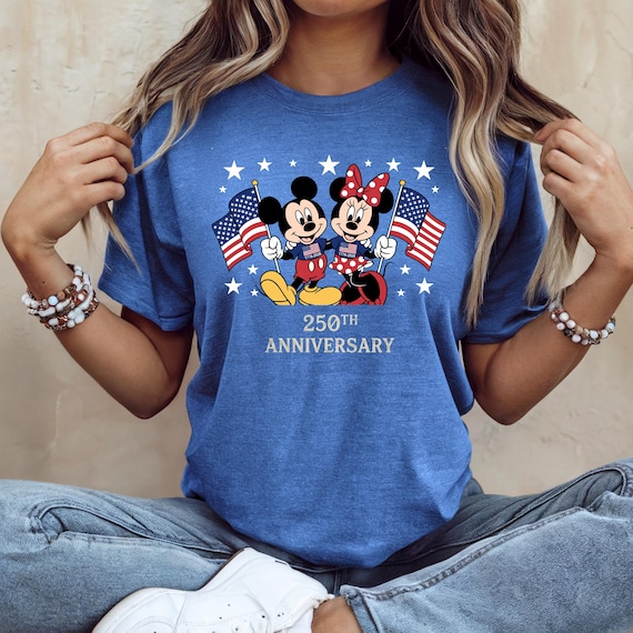 Mickey And Minie USA 250 Shirt, American Flag Tee, 1776–2026 Shirt for Men & Women, 4th Of July Shirt, 250th America Anniversary tee