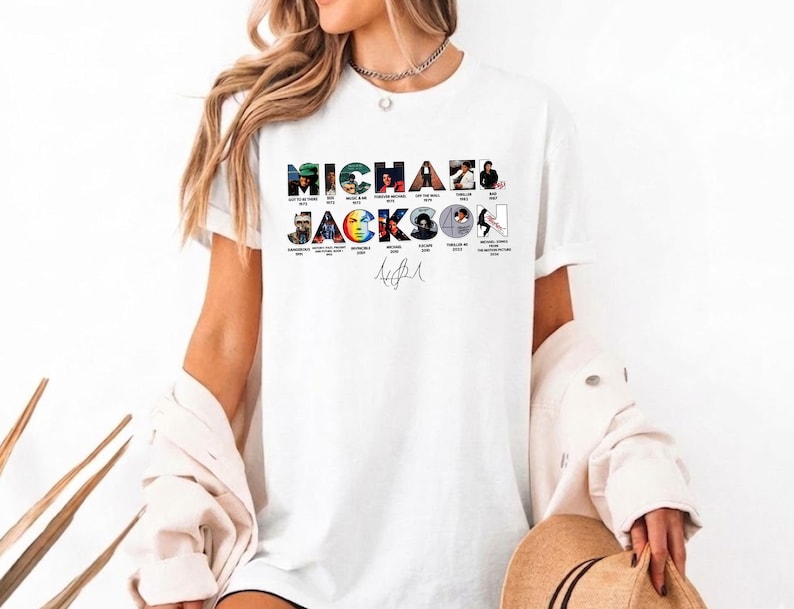Michael Jackson Shirt, King of Pop Tee, Michael Jackson Album Cover Shirt, Retro Music Graphic T-shirt, Music Legend Apparel Gift image 1