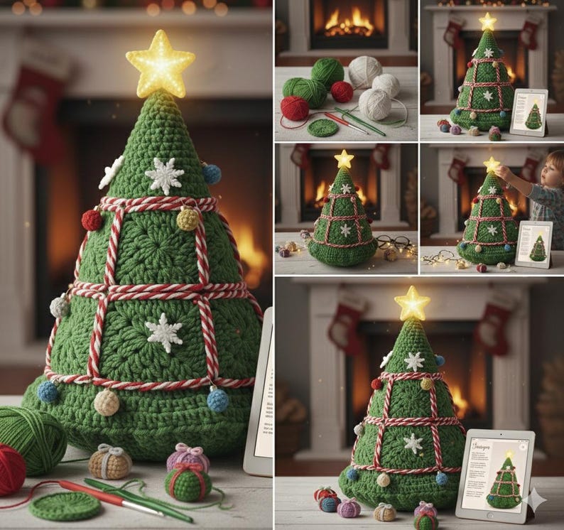 Festive Crochet Christmas Tree Pattern - DIY Amigurumi Holiday Decor ...