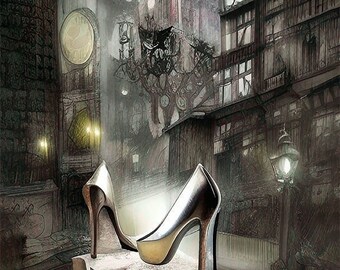 Lost Soles Shoes Digital Art Shoe Artwork High Heels Bedroom Decor Home Decor