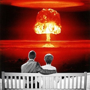 Eve Of Destruction Collage Art Digital Art Apocalyptic Collage Artwork Surreal Art Home Decor Wall Hanging Bomb Photography