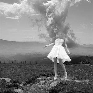 Under the Weather Collage Art Digital Art Surreal Art Digital Collage Artwork Home Decor Sky Art Photo Clouds