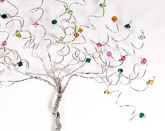 Tree of Life Wall Sculpture Custom Wire Tree Family Tree Wall Hanging Art Tree