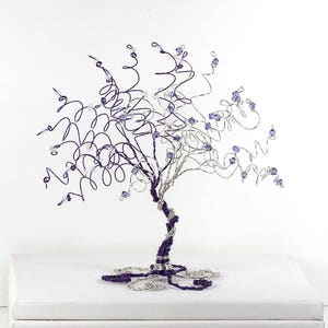 Entwined When Two Become One Wedding Cake Topper Tree Custom Wire Sculpture image 1