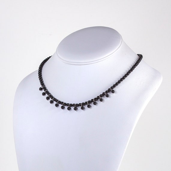 Black Pearl Choker Black Swarovski Pearl Necklace Choker Etsy