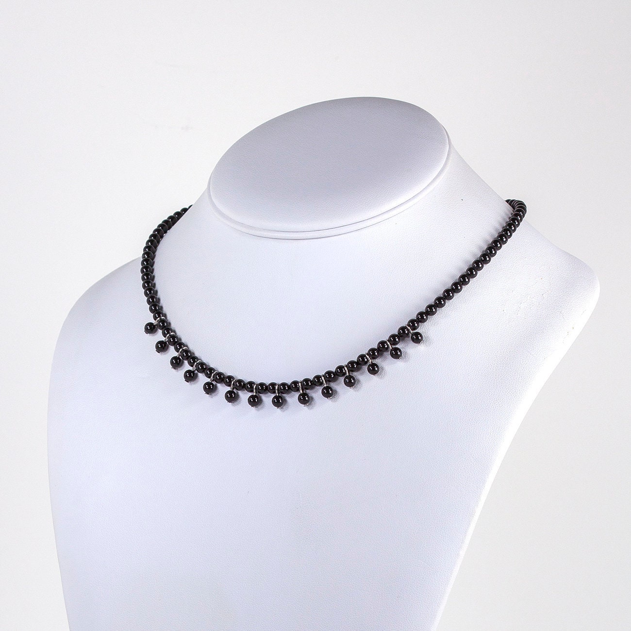 Black Pearl Choker Black Swarovski Pearl Necklace Choker - Etsy