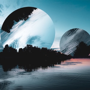Atmospheres Contemporary Collage Digital Surreal Collage Artwork Print Surrealist Art Print Digital Collage Home Decor Wall Hanging