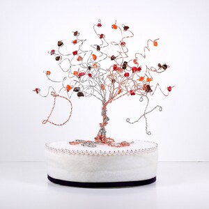 Entwined When Two Become One Wedding Cake Topper Tree Custom Wire Sculpture image 6