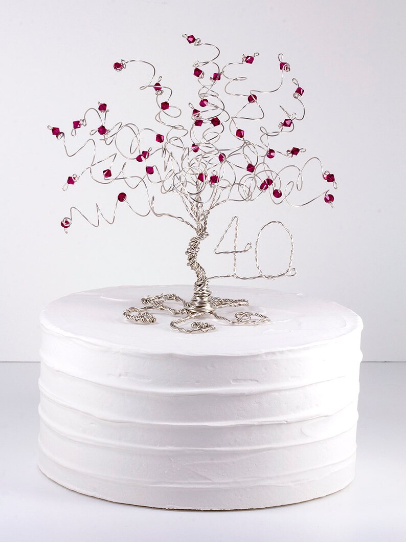 Birthday Cake Topper Tree of Life Wire Sculpture Etsy