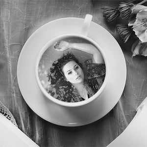 Collage Art Print Digital Art Print Surreal Art Digital Collage Artwork Tea Cup Series