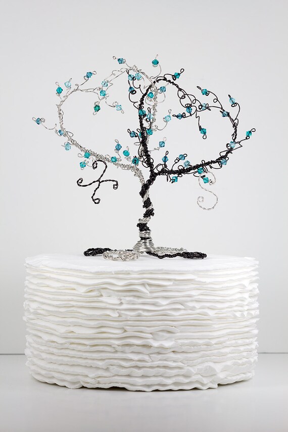 Double Heart Wedding Cake Topper Two Hearts Entwined Custom Etsy