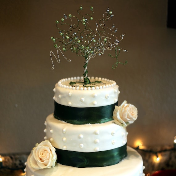 When Two Become One Wedding Cake Topper Tree Custom Wire Etsy