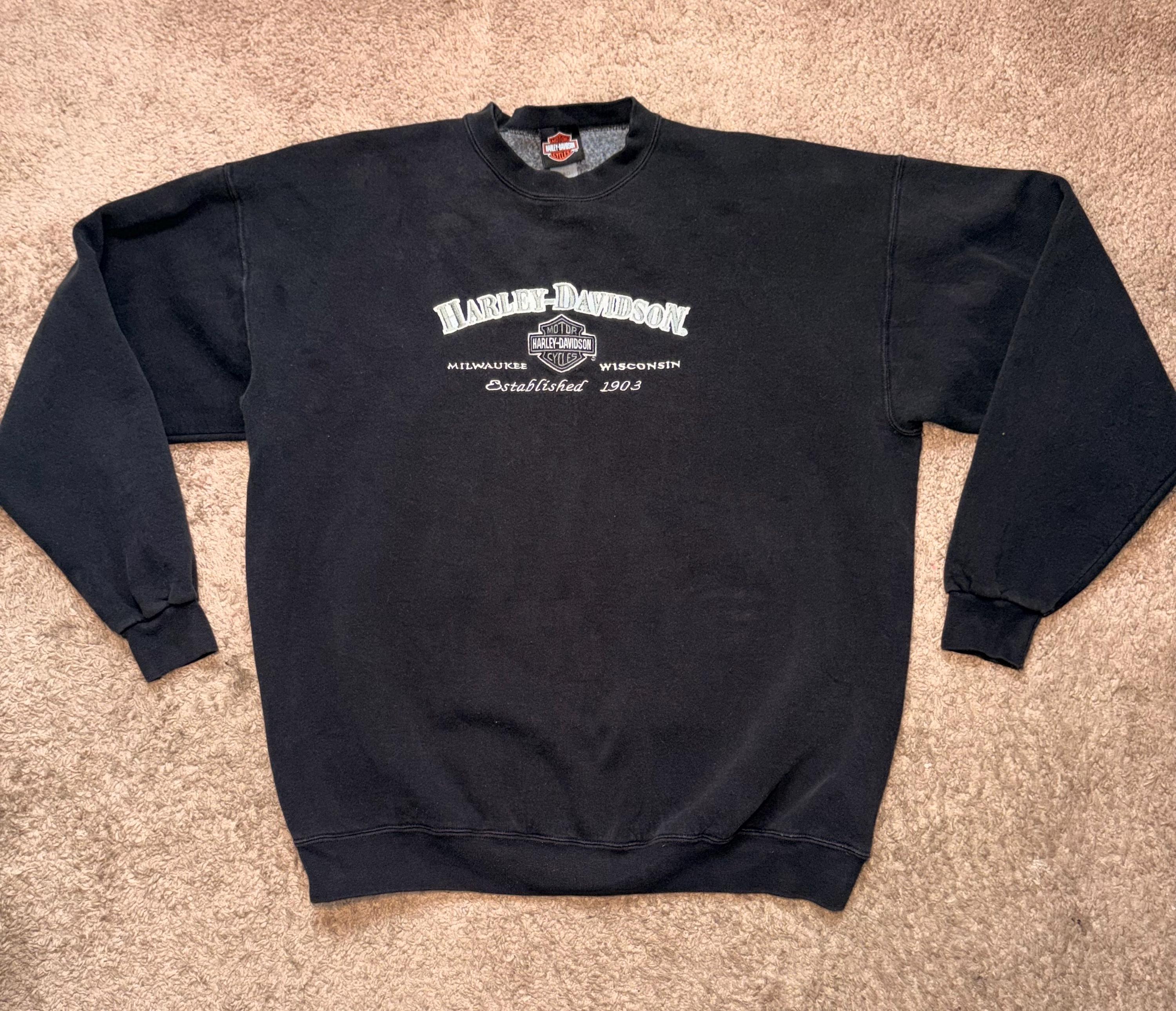 Chemise Femme Harley-Davidson Manches Longues Couleur Crème - Taille L (Grand), Occasion Très Bon état