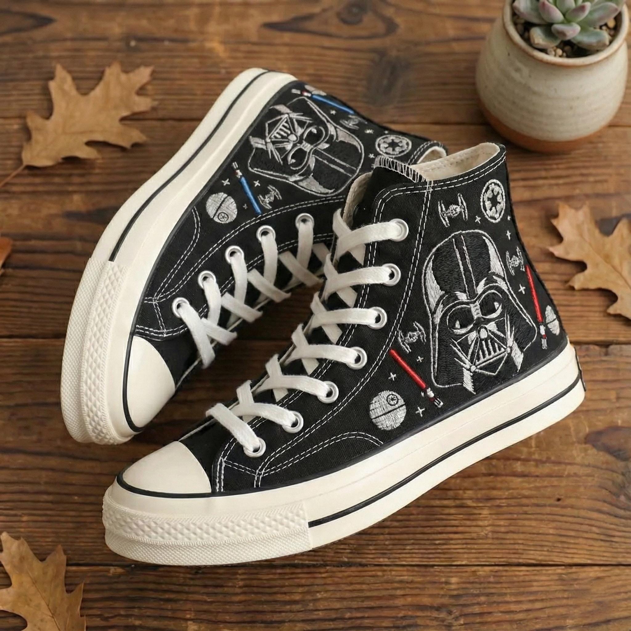 Discover Darth Vader Converse High Top Sneakers - Star Wars Inspired Men's Shoes