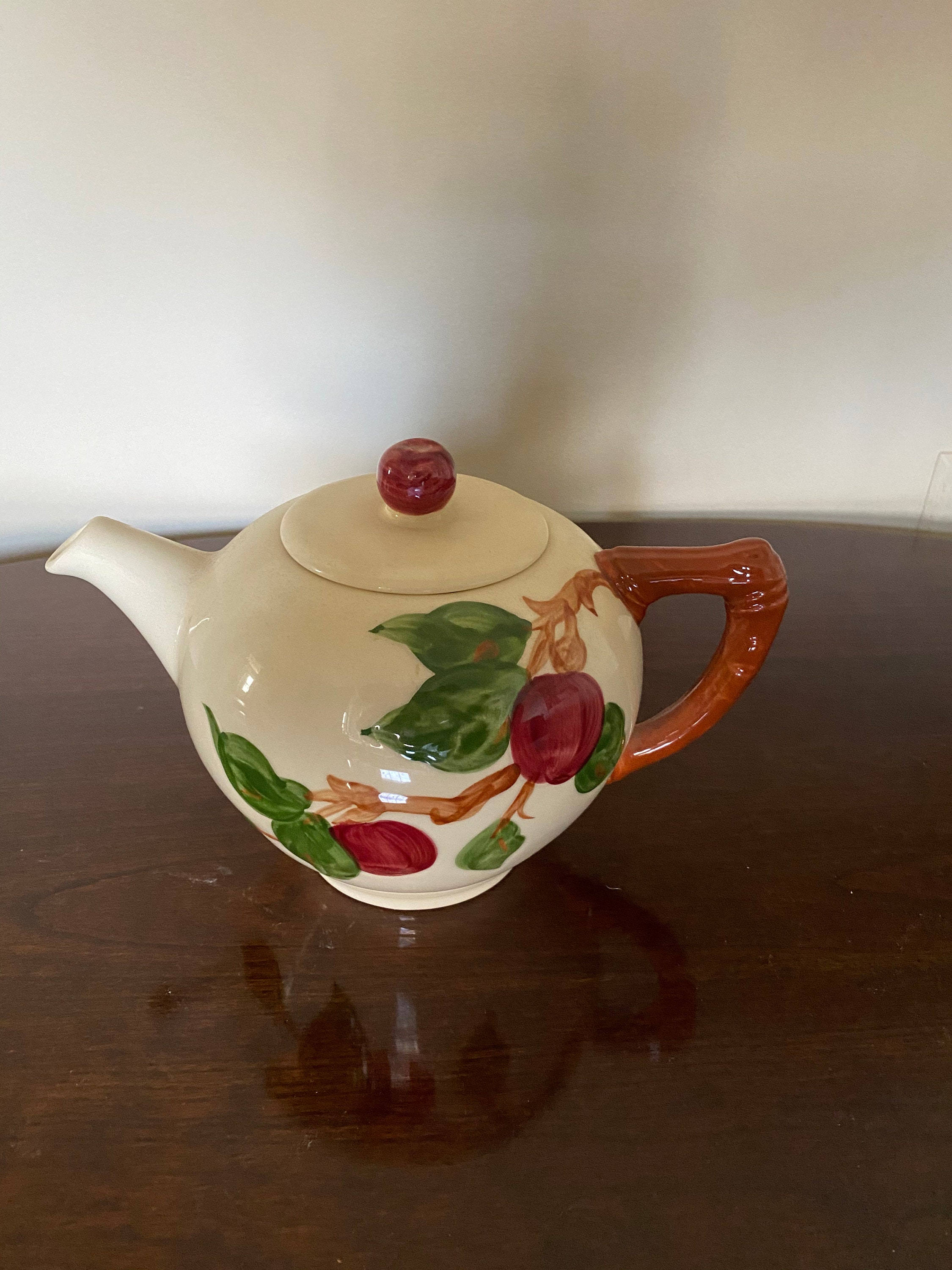 Vintage Franciscan APPLE Teapot Etsy