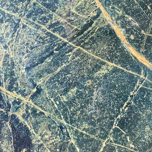 Green and Yellow Marble raw Slab Display Centerpiece