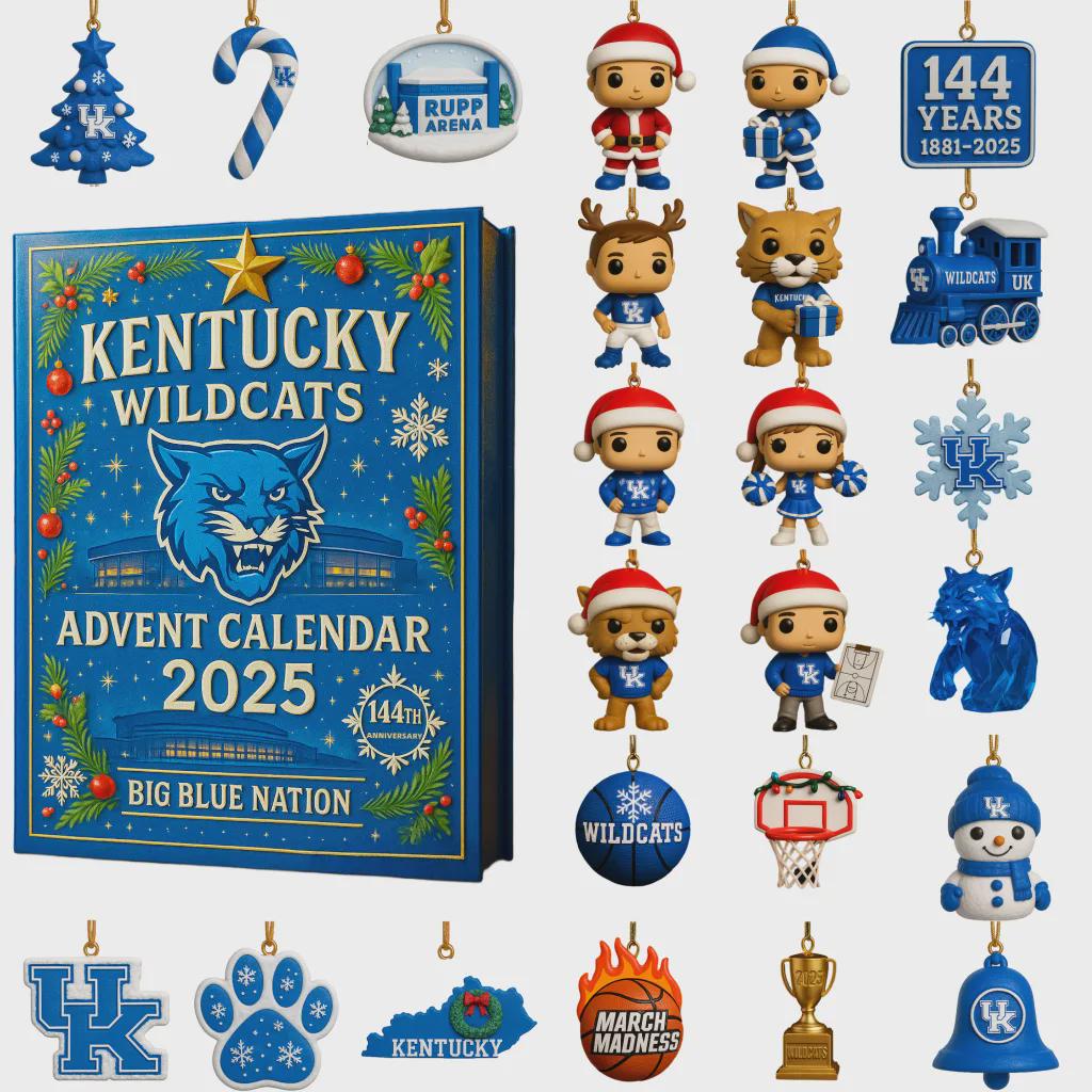 Discover Basketball Fan Advent Calendar 2025, 24-Day Blue & White Christmas Countdown with Mini Player Mascot Figures