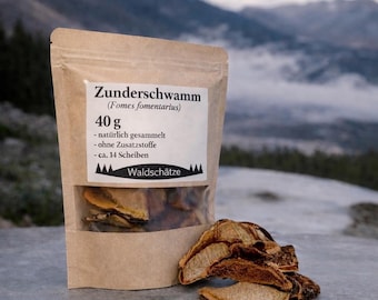 Getrockneter Zunderschwamm, 14 Scheiben, 40g – Fomes fomentarius – Räucherwerk & Feuerstarter, Natur Deko