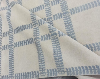 Handwoven Wool Area Rug: Blue Checkered Scandinavian Flatweave