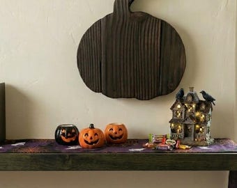 Rustykalna dekoracja ścienna z dyni z odzyskanego drewna | Halloween | Dekoracje na Święto Dziękczynienia