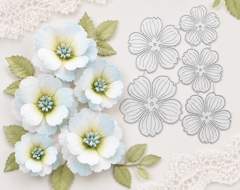 5pcs Flower Petal Metal Cutting Dies 3D Flowers Frame DIY Scrapbooking Stencil