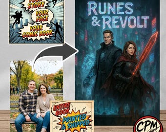 Regalo di fumetti personalizzato: storia e illustrazioni personalizzate, fumetto stampato di 24 pagine