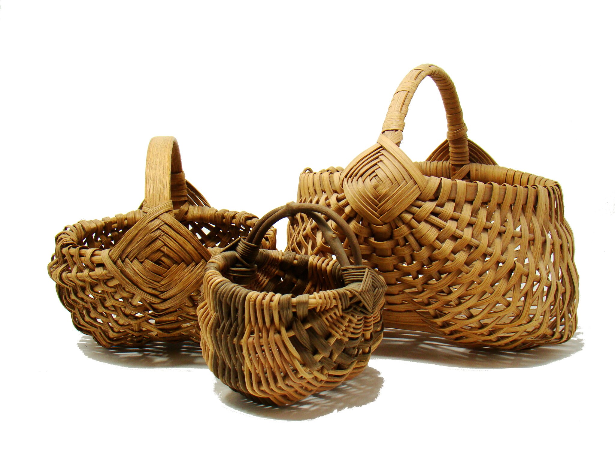 Collection de Trois Paniers Campagne, à Œufs, Œil Dieu Arête Quatre Points