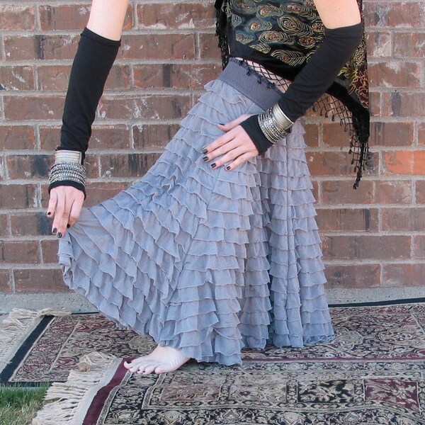 Tribal Belly Dance - Gypset Gaiters - Urban Dove - Flared Ruffled Leggies - Hooping - Dance - Leg Warmers