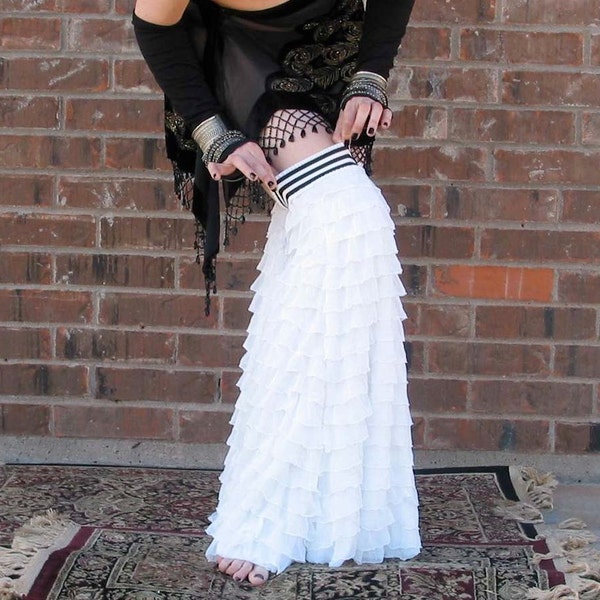 Gypset Gaiters - Flared Ruffled Leggies - Fractured Fairytale Swan - Hooping - Tribal Belly Dance - Dance - Leg Warmers