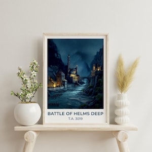 Battle of Helms Deep Poster Print Lord of the Rings Wall Art