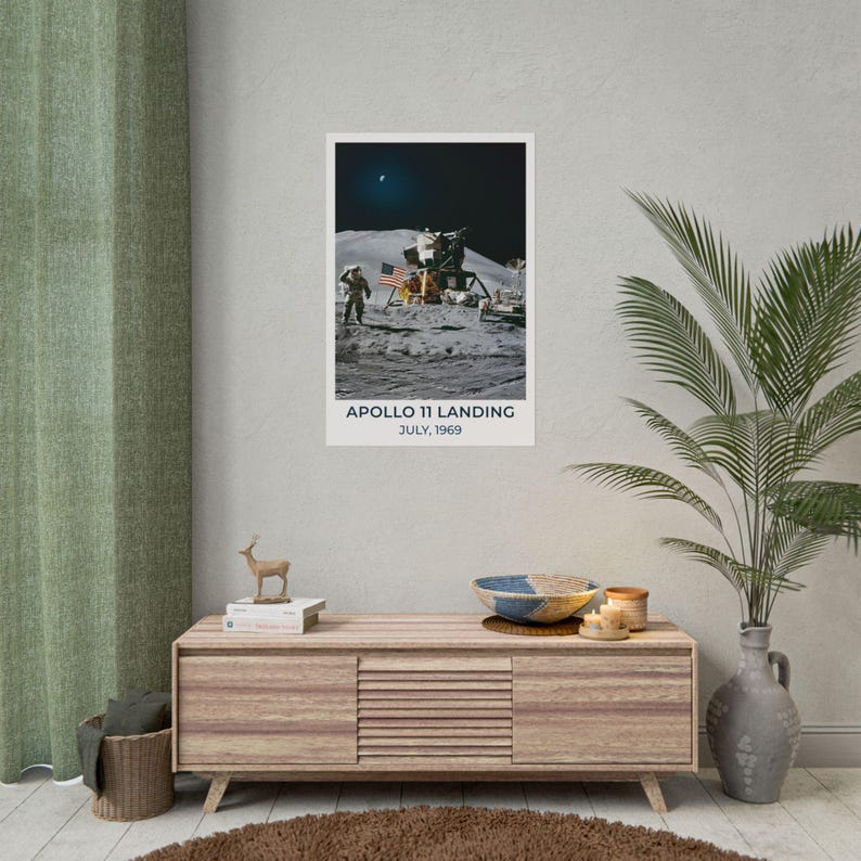 Apollo 11 Poster Historical Moon Landing Nasa Poster Print Space ...