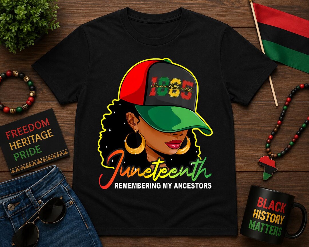 Juneteenth 1865 Freedom Day Shirt African American Pride Tee, Black ...
