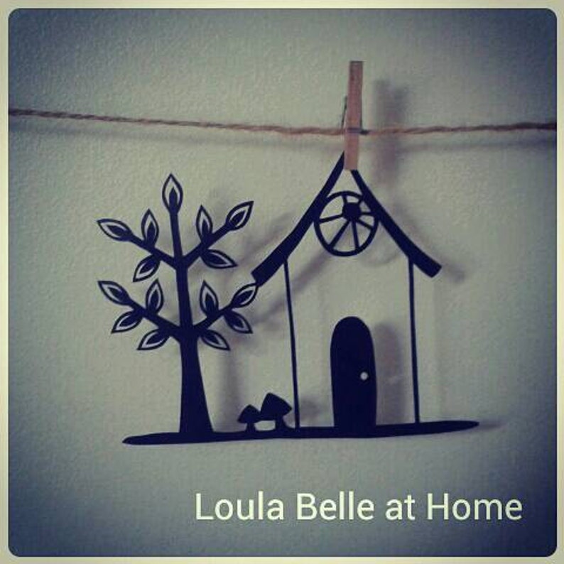 Little House an Original Mini Papercut Template by Loula - Etsy
