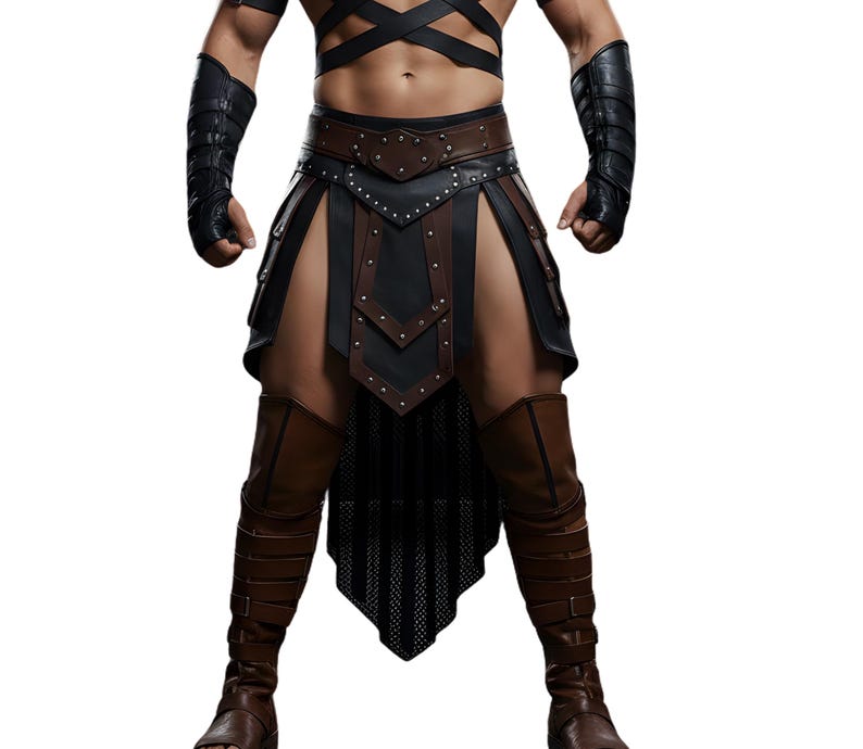 Genuine Leather Medieval Skirt for Mens