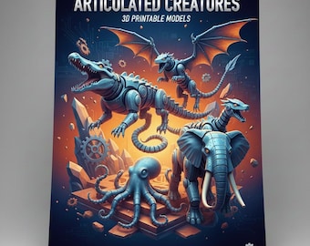 Tausende von artikulierten Tieren und anderen Dateien. STL 3D printable